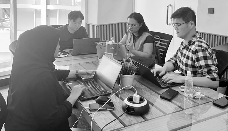 Team meeting and collaboration